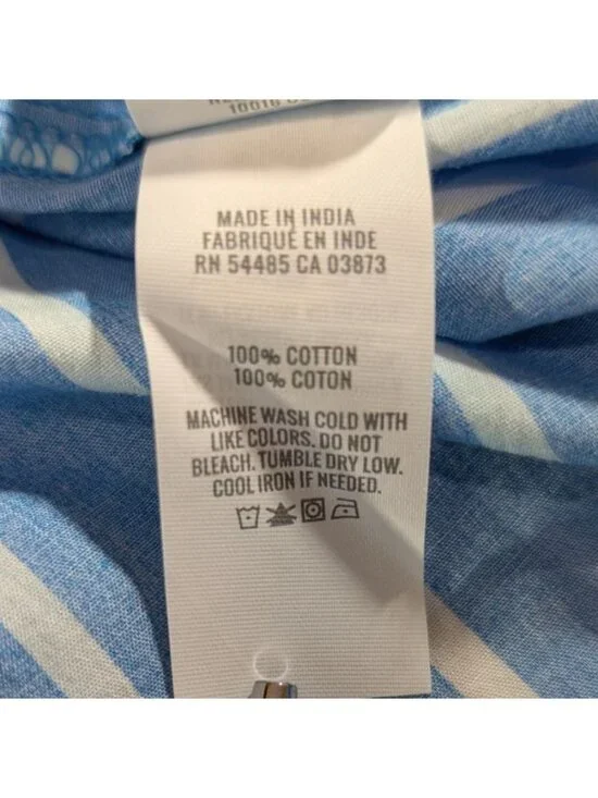 Aerie Good Day Button Day Shirt NWT Nautical Coastal Preppy 100% Cotton - Picture 9 of 11